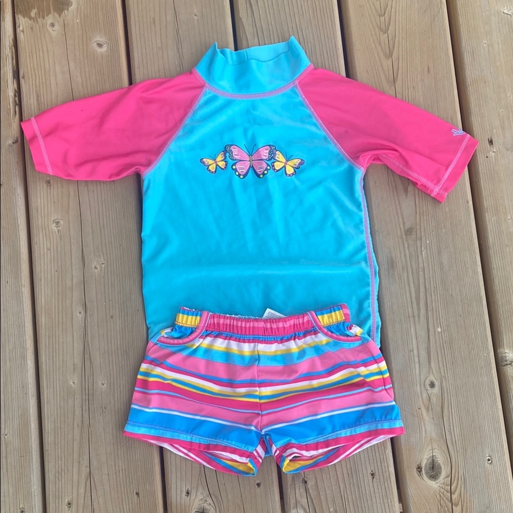 Girls two piece swim set. UV protection